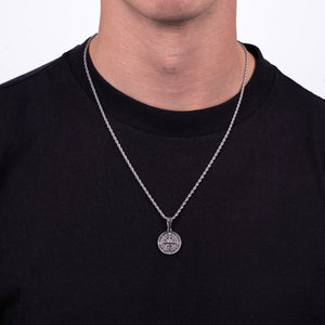 Compass Pendant (White Gold)