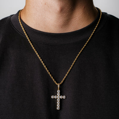 Gold Cross Pendant (18K Gold Plated)