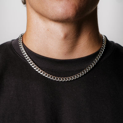 Cuban Chain 8MM (Silver Plated)