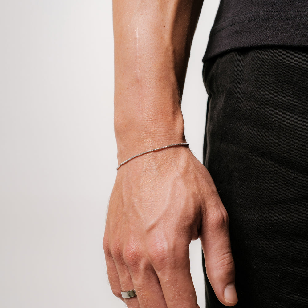 Square Bracelet 1.4MM (Silver)