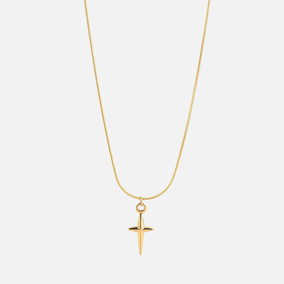 Snake Cross Pendant (18K Gold Plated)