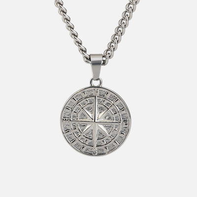 Compass Pendant (Silver Plated)