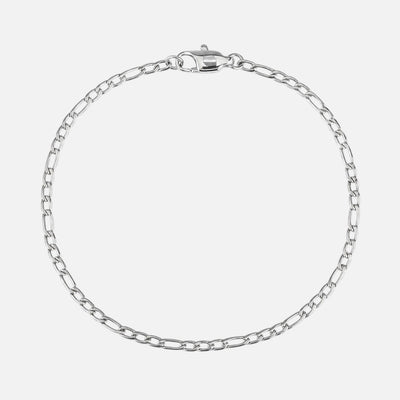 Figaro Bracelet 2MM (Silver Plated)