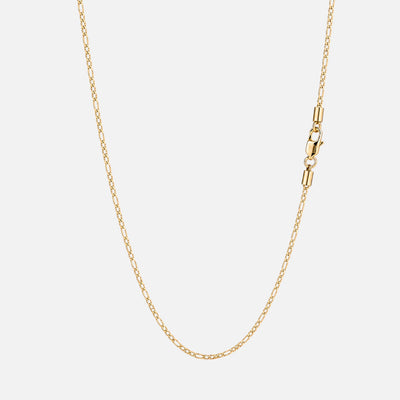 Figaro Chain 2MM (18K Gold Plated)