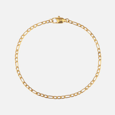Figaro Bracelet 2MM (18K Gold Plated)