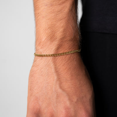 Cuban Bracelet 3MM (18K Gold Plated)
