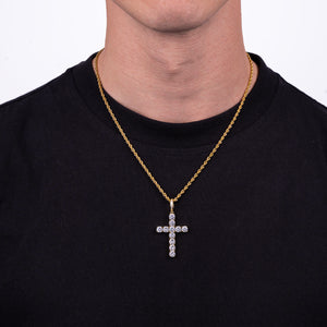 18k gold store cross necklace